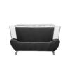 SHIRAZ 3+2 LEATHER SOFA SET – WHITE/BLACK