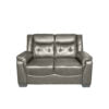 VICTORIA 3+2 LEATHET AIRE SOFA SET – GREY