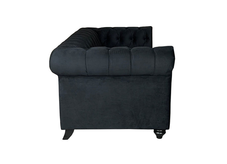 CHESTERFIELD 3+2 FABRIC – BLACK